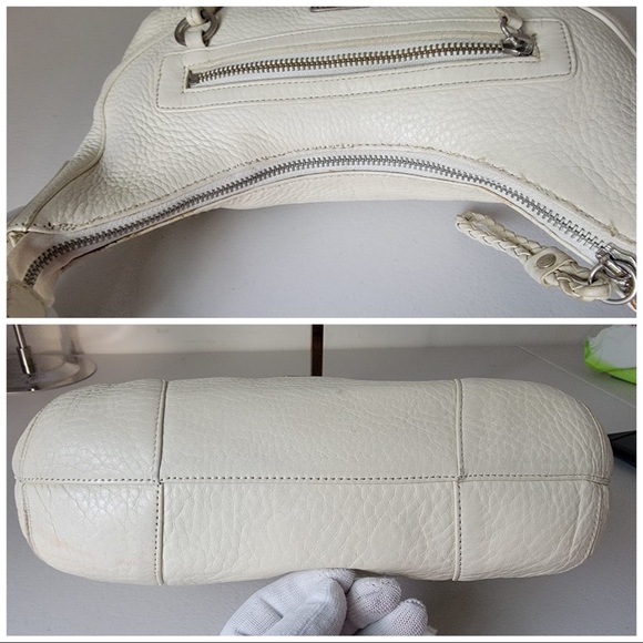 MCM Cream Leather Small Shoulder Hobo Bag - Picture 6 of 9